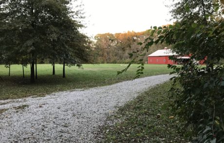 Path to barn and green space
